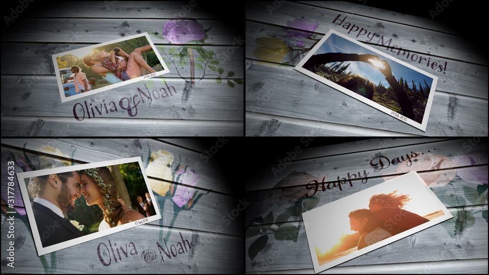 Rustic Memory Slideshow Rustic Slideshow Stock Template | Adobe Stock