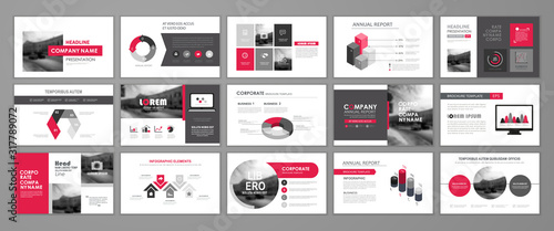 Abstract business brochure set