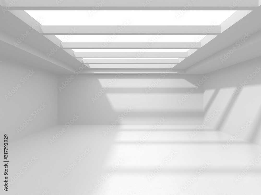 Fototapeta premium Futuristic White Architecture Design Background