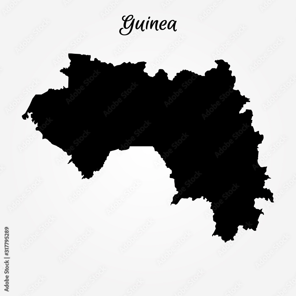 Map of Guinea. Vector illustration. World map