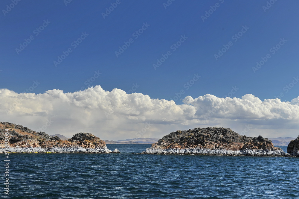 Landscapes of Lake Titicaca in Bolivia.