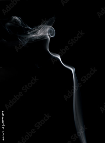 smoke on a black background, template for design.