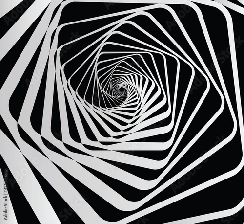 Abstract  background, spiral disappearing  into the distance