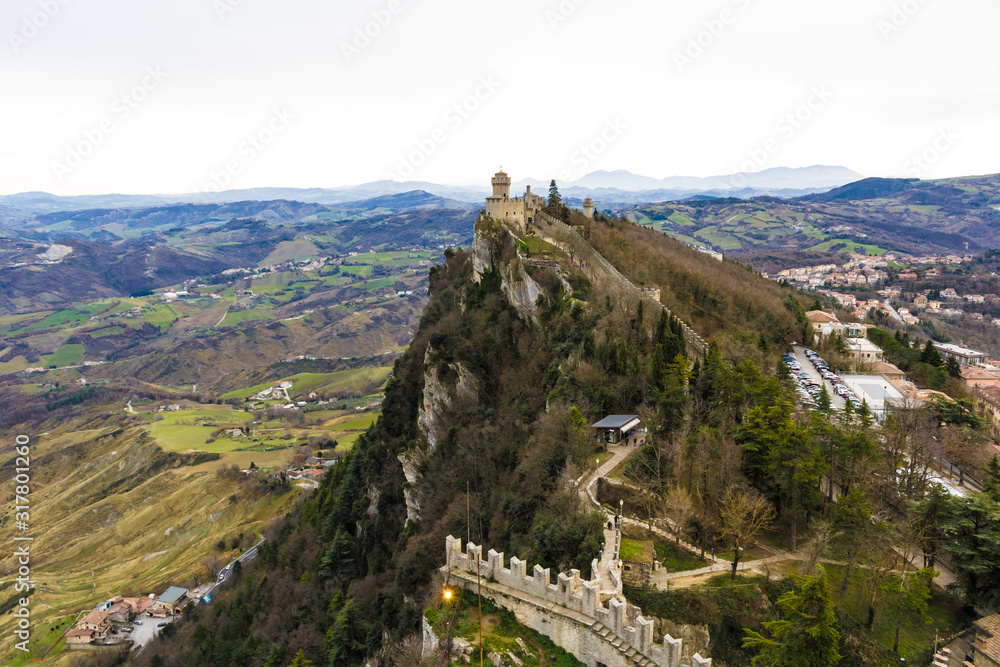 Fototapeta premium De La Fratta (Second Tower or Cesta) view in San Marino - Image
