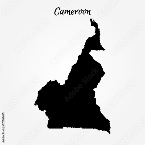 Map of Cameroon. Vector illustration. World map photo