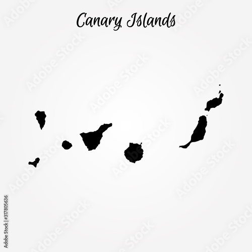 Map of the Canary Islands. Vector illustration. World map