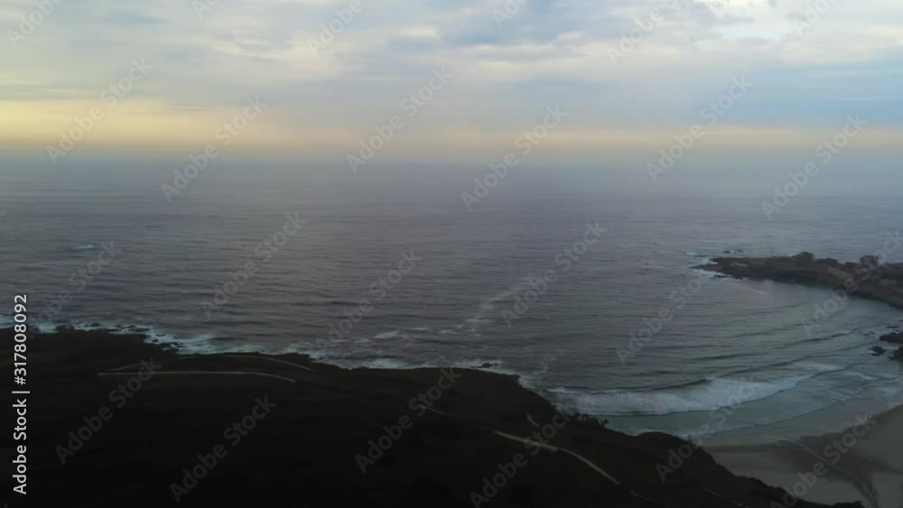 Beautiful sunset view of the Atlantic from the northern Spanish coast near Caion Beautiful sunset view of the Atlantic from the northern Spanish coast near Caion
