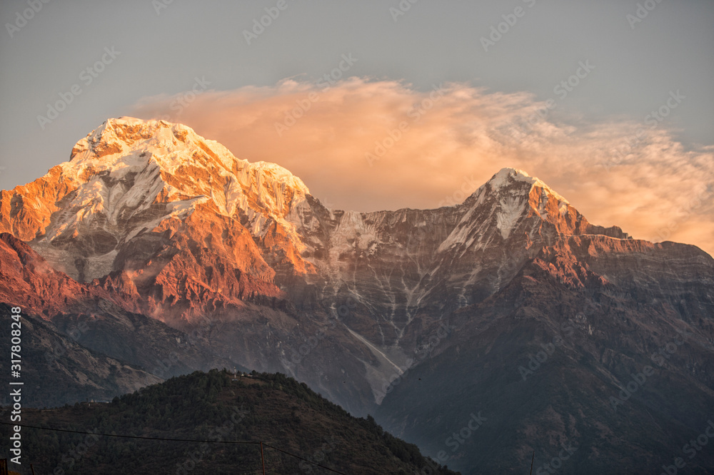 Annapurna Mountain Range in Nepal