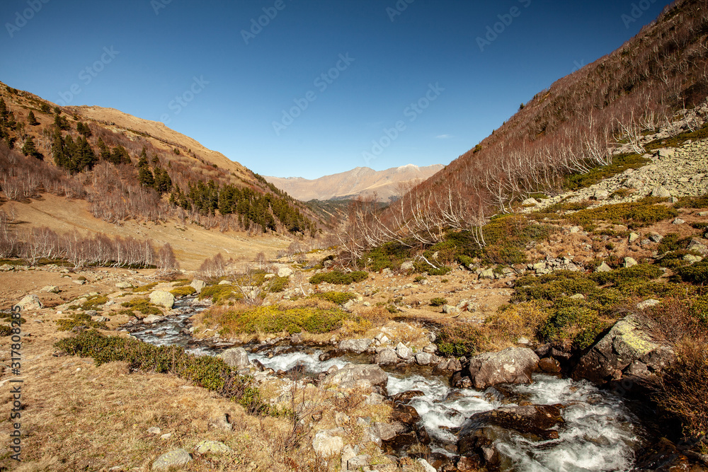 Landscape in the mountains of the Caucasus