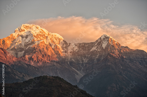 Annapurna Mountain Range in Nepal © muslian