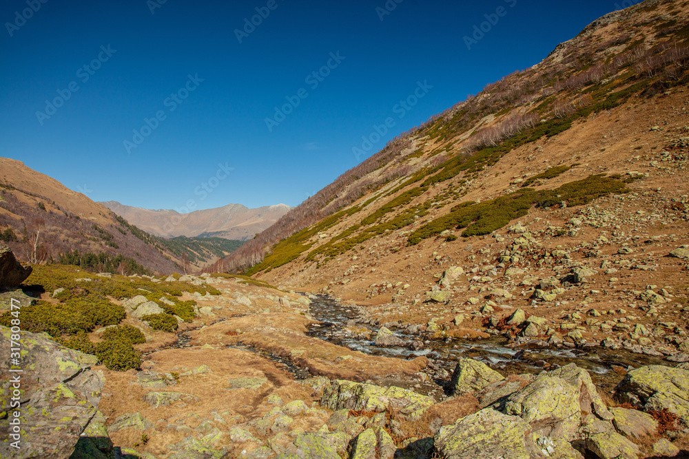 Landscape in the mountains of the Caucasus Landscape in the mountains of the Caucasus