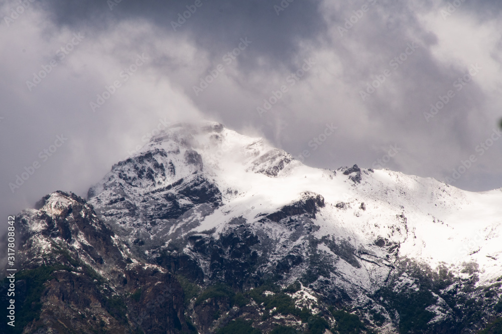 mountains and clouds