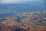 Aerial fall color of the Hakkoda Mountains
