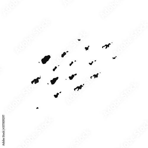 Isolated black vector ink