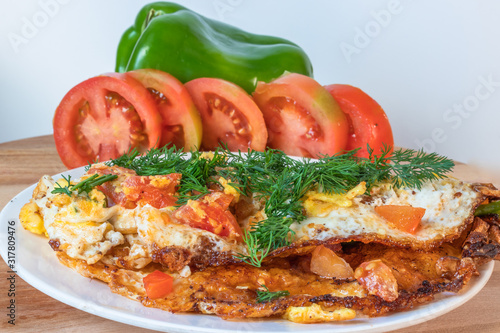 A light breakfast from omelette