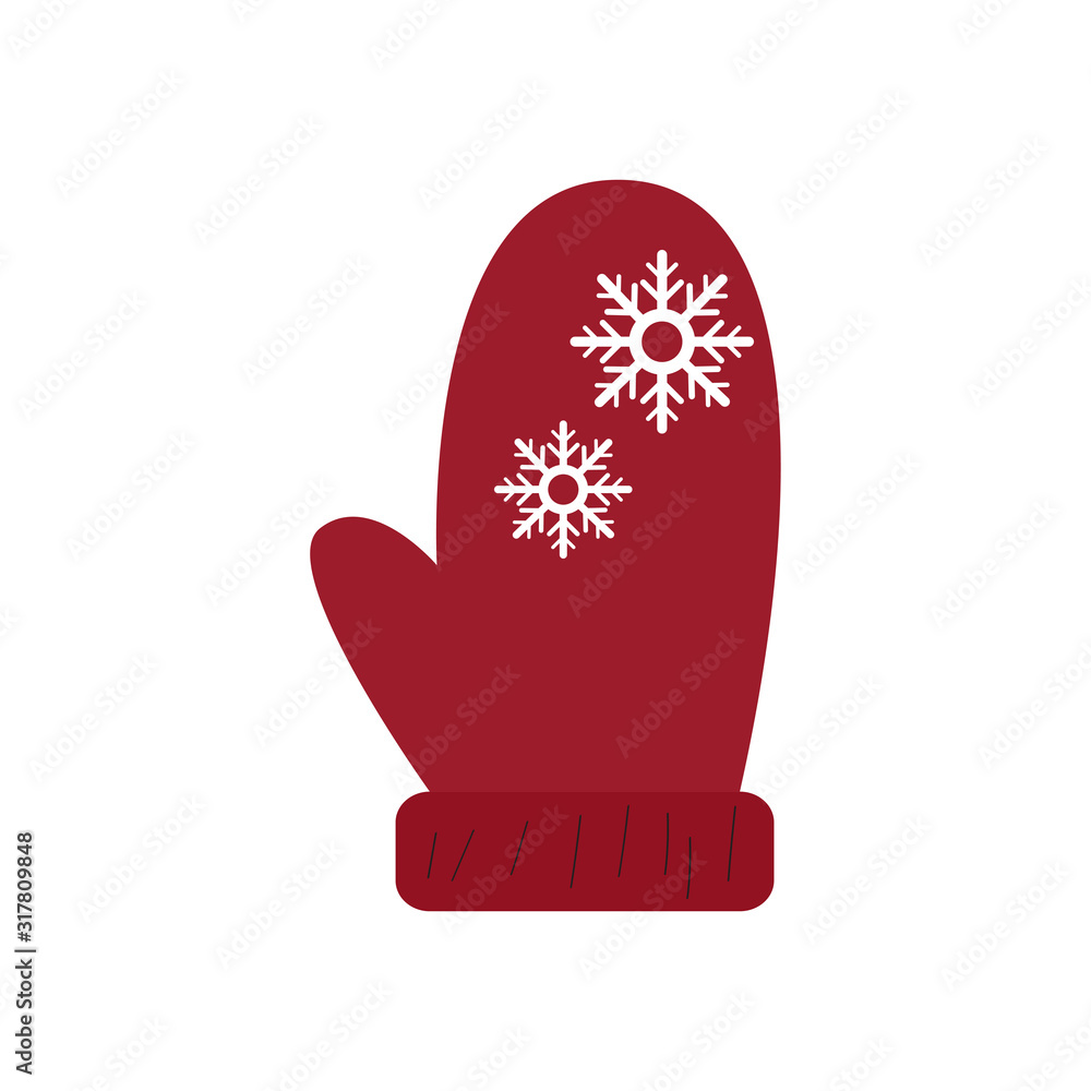 Isolated mitten image Isolated mitten image
