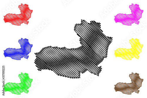 Aragatsotn Province (Republic of Armenia, Administrative divisions of Armenia) map vector illustration, scribble sketch Aragatsot map....