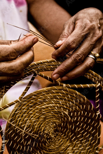 Golden grass brazilian typical handicraft work from Jalapão.