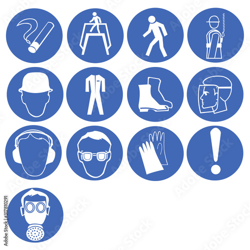 notice signs. set of vector illustrations