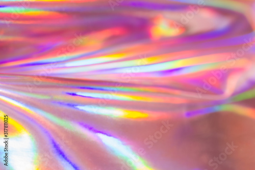 Blur background Abstract bright holographic background multicolored trendy Futuristic lights