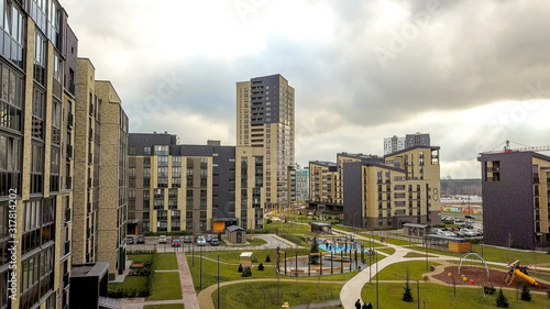 Beautiful high-rise buildings in Berlin. Germany.