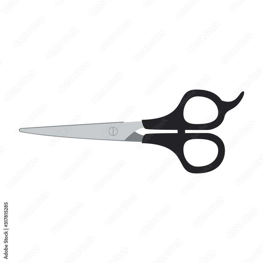 Scissors, icon. Vector illustration on white background. Scissors, icon. Vector illustration on white background.