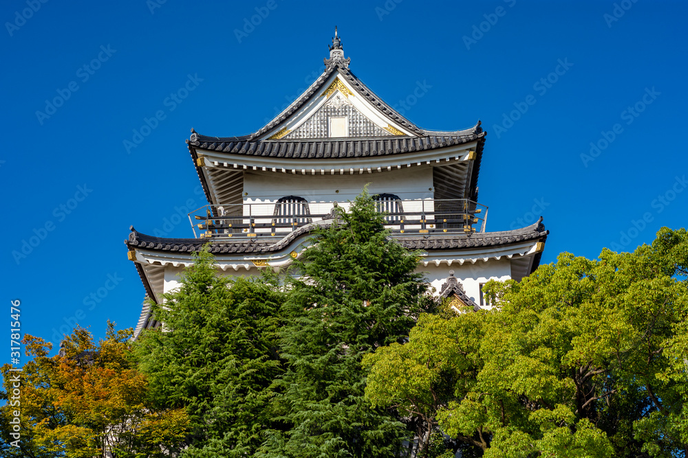 Kishiwada castle (Chikiri Castle) built in 16th century, Kishiwada city, Osaka Prefecture, Japan Kishiwada castle (Chikiri Castle) built in 16th century, Kishiwada city, Osaka Prefecture, Japan