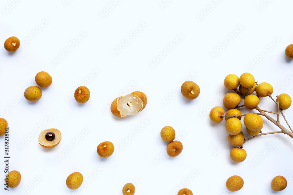 Longan isolated on white background. Longan isolated on white background.