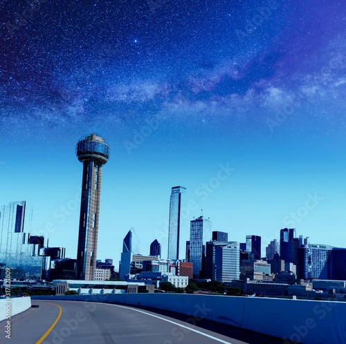 Dallas skyline at night