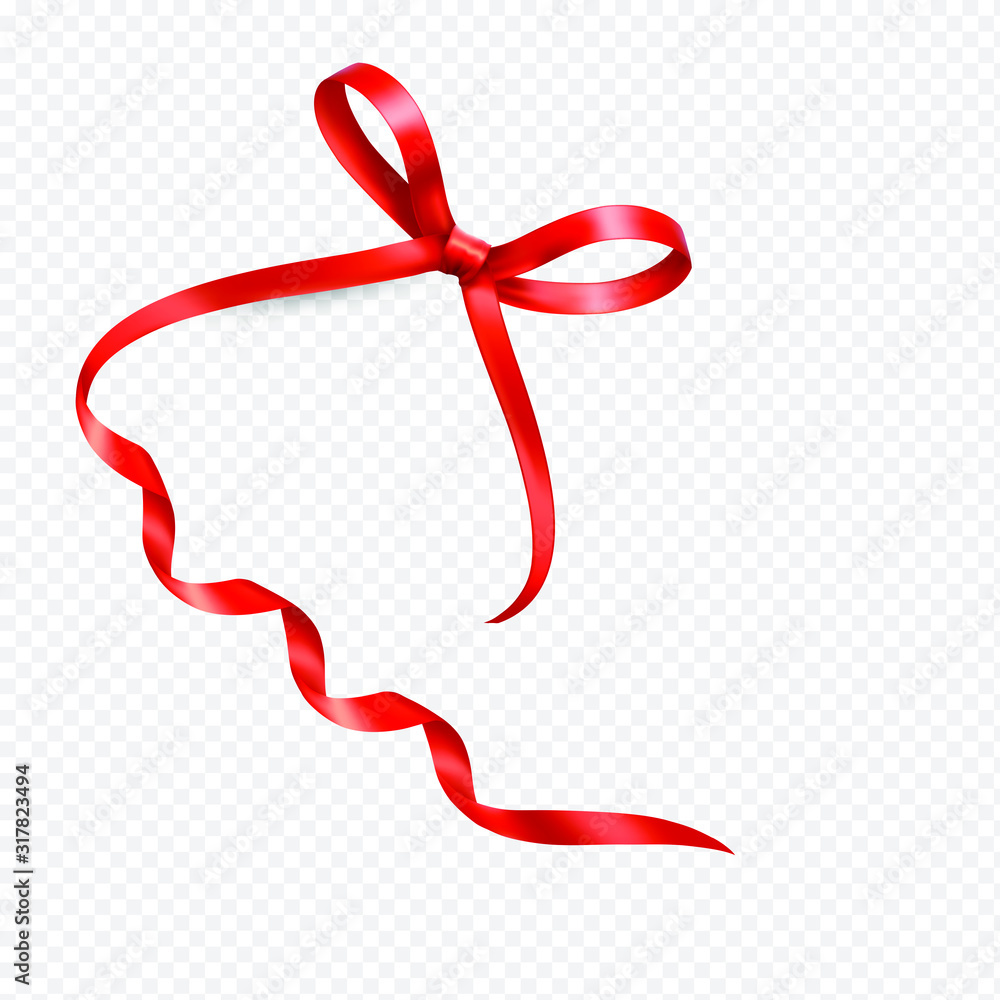 vector of realistic red ribbon isolated. vector of realistic red ribbon isolated.