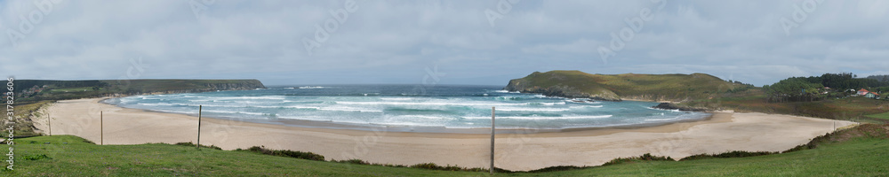 Panoramic of a beach in Galicia Panoramic of a beach in Galicia