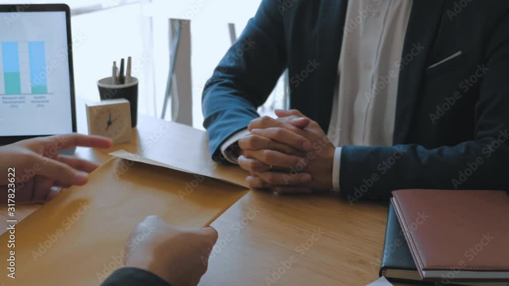 Business man Send a resignation letter to Boss stressing for quit a job ...