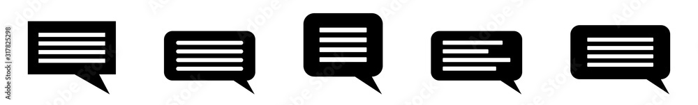 Speech Bubble Balloon Lines Icon Black | Text Bubbles | Communication Symbol | Message Logo | Cartoon Sign | Isolated | Variations Speech Bubble Balloon Lines Icon Black | Text Bubbles | Communication Symbol | Message Logo | Cartoon Sign | Isolated | Variations