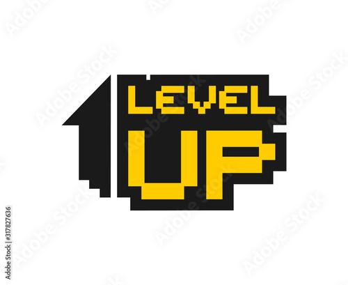 Creative design of level up symbol