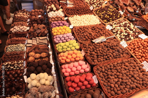 Macarons on display