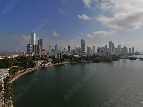  Panoramic buildings el laguito Cartagena Colombia