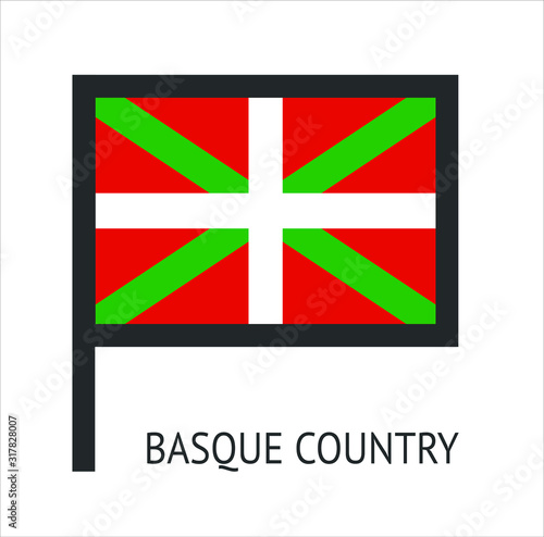  Basque country symbol flag icon with a white background