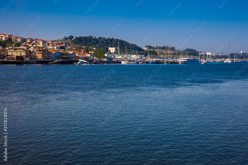 Vila Nova de Gaia on the banks of Douro River seen from Porto city