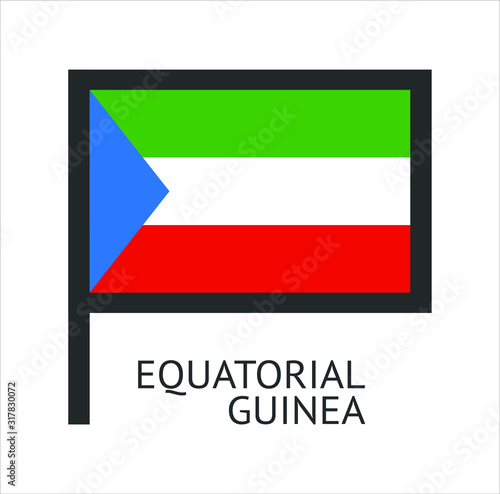 icon of the equatorial guinea country flag with a white background