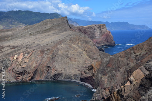 Landscape of Point of Saint Lawrence (Ponta de Sao Lourenco), easternmost point of the island of Madeira, Portugal.