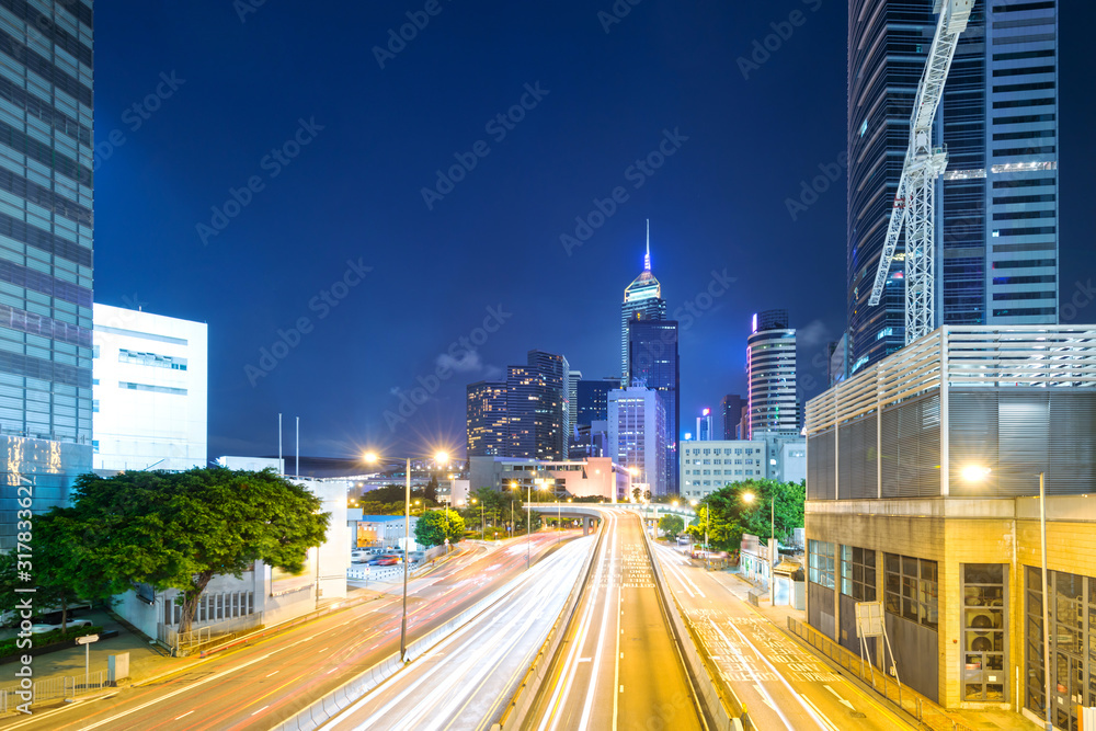 Fototapeta premium Hong Kong city at night