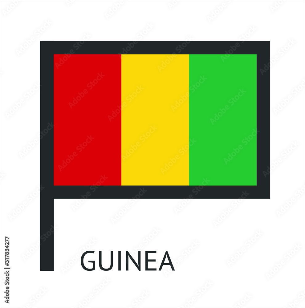 Fototapeta premium guinea country flag symbol icon with a white background