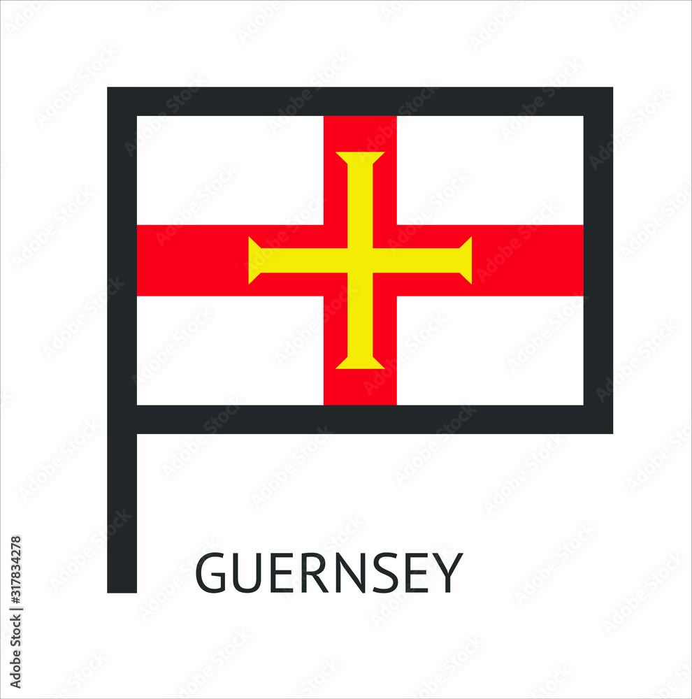  Guernsey country flag symbol icon with a white background