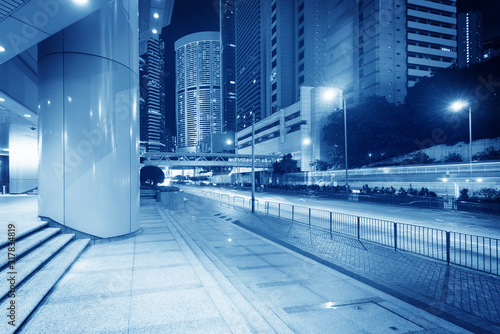 Canvas Print traffic in Hong Kong at night