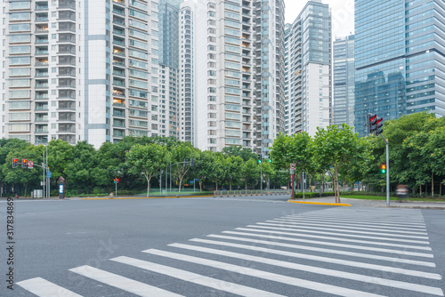 Canvas Print The century avenue of street scene in shanghai Lujiazui,China.
