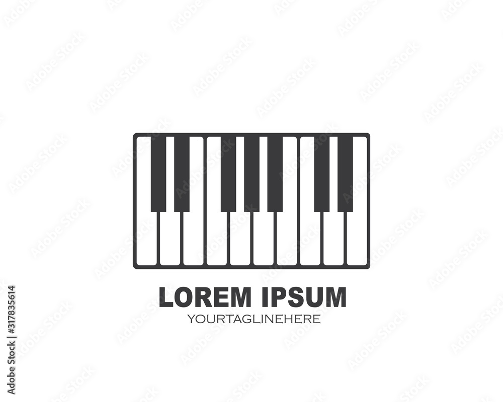 piano icon vector illustration design