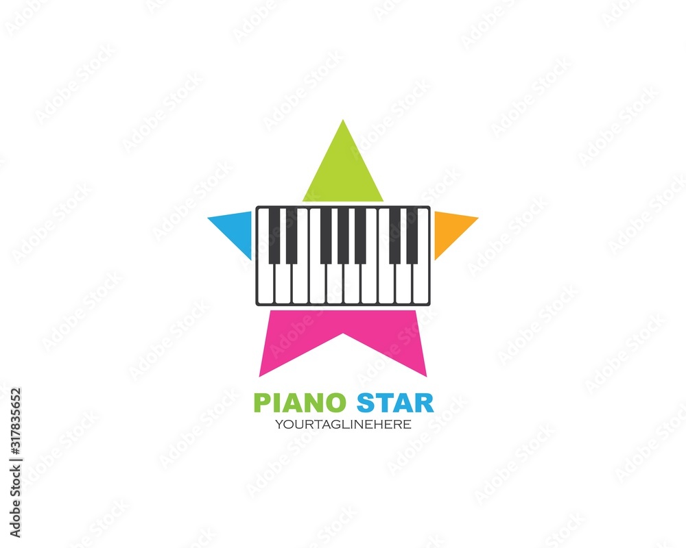 Obraz premium piano icon vector illustration design