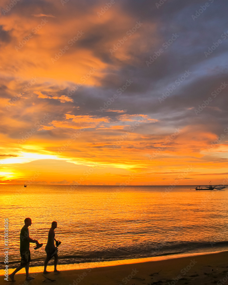 Beautiful sunset views at Khao Lak, Phang Nga, Thailand