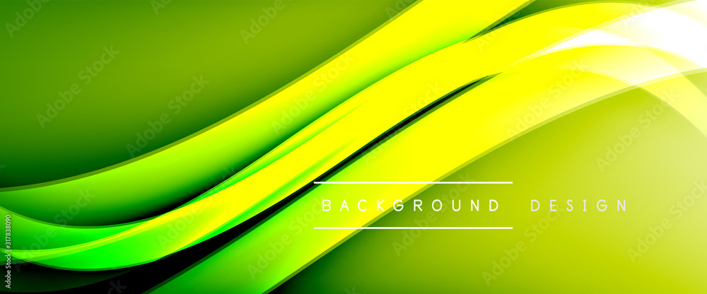 Dynamic trendy fluid color gradient abstract background with flowing wave lines. Vector Illustration Dynamic trendy fluid color gradient abstract background with flowing wave lines. Vector Illustration