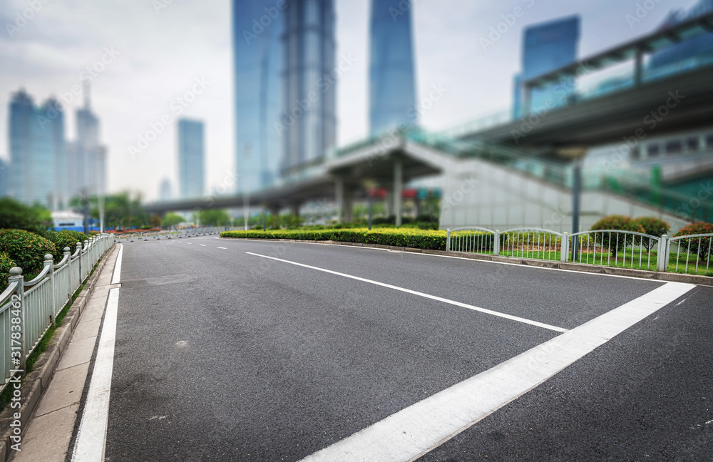 The century avenue of street scene in shanghai Lujiazui,China. The century avenue of street scene in shanghai Lujiazui,China.